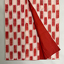 大きな刷毛目絣紬