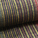 縞文様織り出し単衣信州紬