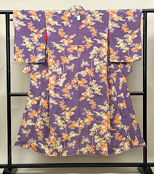 もみじの小紋袷