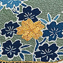 5代目田端喜八作 お召茶色慶長文様の訪問着