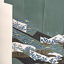 5代目田端喜八作 お召茶色慶長文様の訪問着