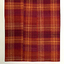 紅柄色格子の郡上紬