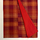 紅柄色格子の郡上紬