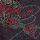 鼓文様の結城縮