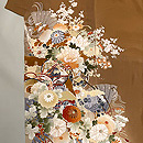 花車文様の色留袖