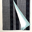 小花文様絣入り結城縮80亀甲