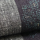 小花文様絣入り結城縮80亀甲