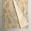 鳥の子色100亀甲幾何学文様本場結城紬