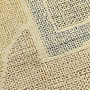 鳥の子色100亀甲幾何学文様本場結城紬