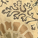 大輪花唐草文様型染め木綿小紋