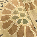 大輪花唐草文様型染め木綿小紋