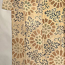 大輪花唐草文様型染め木綿小紋