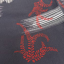 夕闇に萩の文様小紋