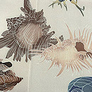 白地貝尽くし文様付下