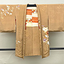 柴染色菊文様羽織　正面