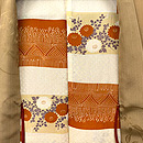 柴染色菊文様羽織　羽裏