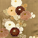 柴染色菊文様羽織　質感・風合