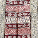 モスグレーにベージュ色カシミール羽織　羽裏