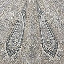 モスグレーにベージュ色カシミール羽織　質感・風合