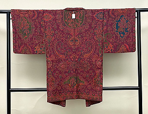 ラズベリー色カシミール羽織