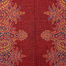 ぶどう色カシミール羽織　質感・風合