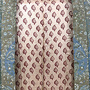 薄群青に芝翫茶カシミール羽織　羽裏