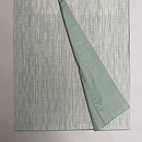 白緑地に常盤色、鴨の羽色の縞紬袷