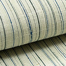 白緑地に常盤色、鴨の羽色の縞紬袷