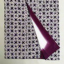 変わり麻の葉文様　紫根絞り染めの袷着物