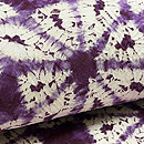 変わり麻の葉文様　紫根絞り染めの袷着物