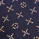 黄緑色の琉球柄の紬