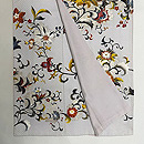 灰白色地唐花文様訪問着