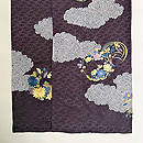 濃き色地に四君子刺繍の付下