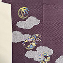 濃き色地に四君子刺繍の付下