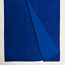 瑠璃色の色無地結城紬