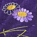 木目染に吹き寄せ刺繍付け訪問着