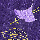 木目染に吹き寄せ刺繍付け訪問着