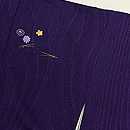 木目染に吹き寄せ刺繍付け訪問着