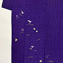 木目染に吹き寄せ刺繍付け訪問着