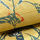 菜ばな段縞文様絞りに型絵染付下