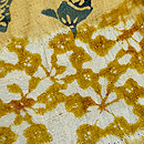 菜ばな段縞文様絞りに型絵染付下