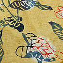 菜ばな段縞文様絞りに型絵染付下