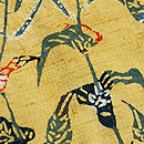 菜ばな段縞文様絞りに型絵染付下