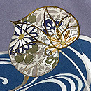 光琳水に双葉葵の五ツ紋訪問着