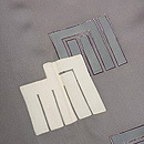 灰青源氏香文様付下