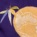 深紫色大胆絞りと刺繍羽織