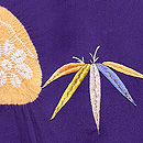 深紫色大胆絞りと刺繍羽織