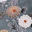 青磁色に四季の草花の羽織