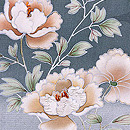 青磁色に四季の草花の羽織