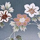 青磁色に四季の草花の羽織